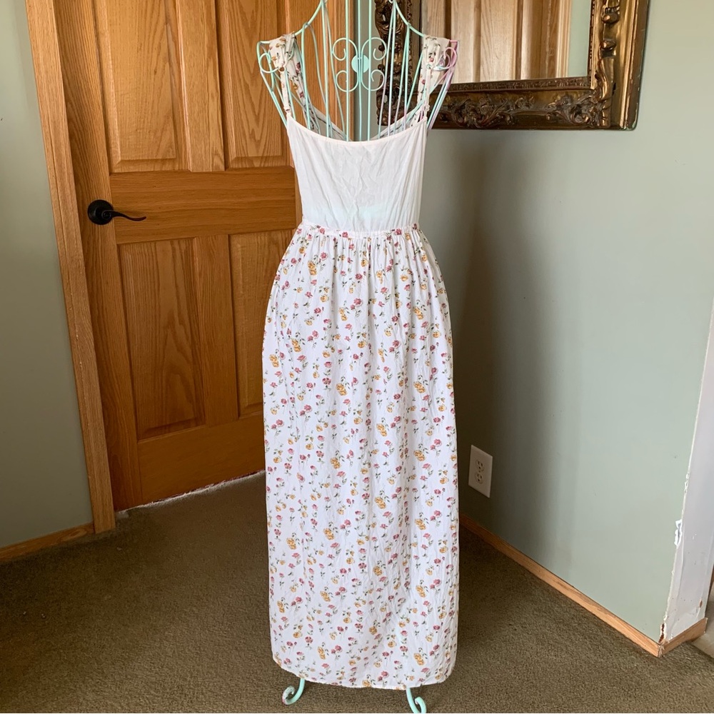 Vintage Victoria’s Secret Country Floral Boho Dress Prairie Gown Cottage Medium - Picture 2 of 16